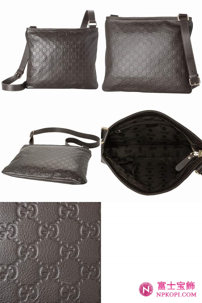 GUCCI/グッチ MEN'SグッチシマGG柄ミディアムショルダーバッグ 201446 BEG1G 2145 